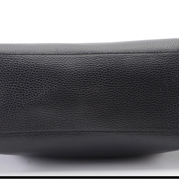 GUCCI Small Zip Tote Bag in Black Grained Leather with Shoulder Strap - Picture 5 of 11